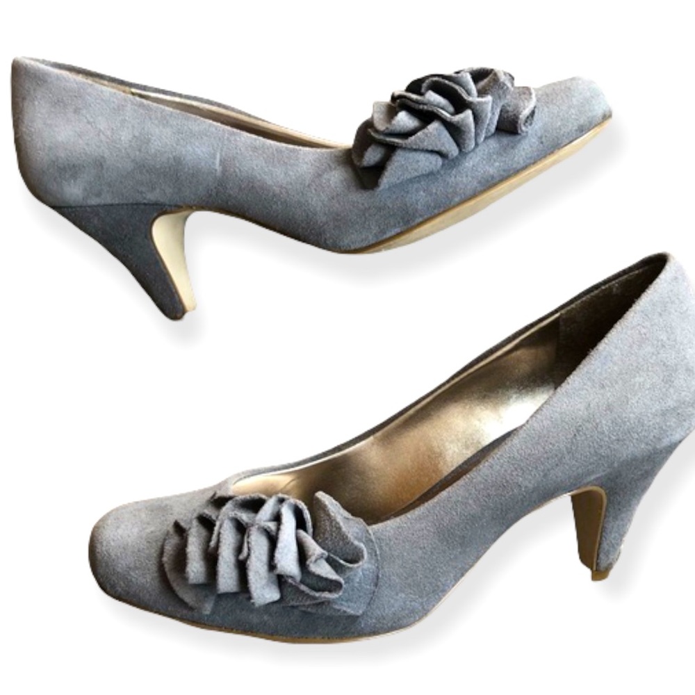 Steve Madden Preti GREY SUEDE Kitten Heels 6 1/2